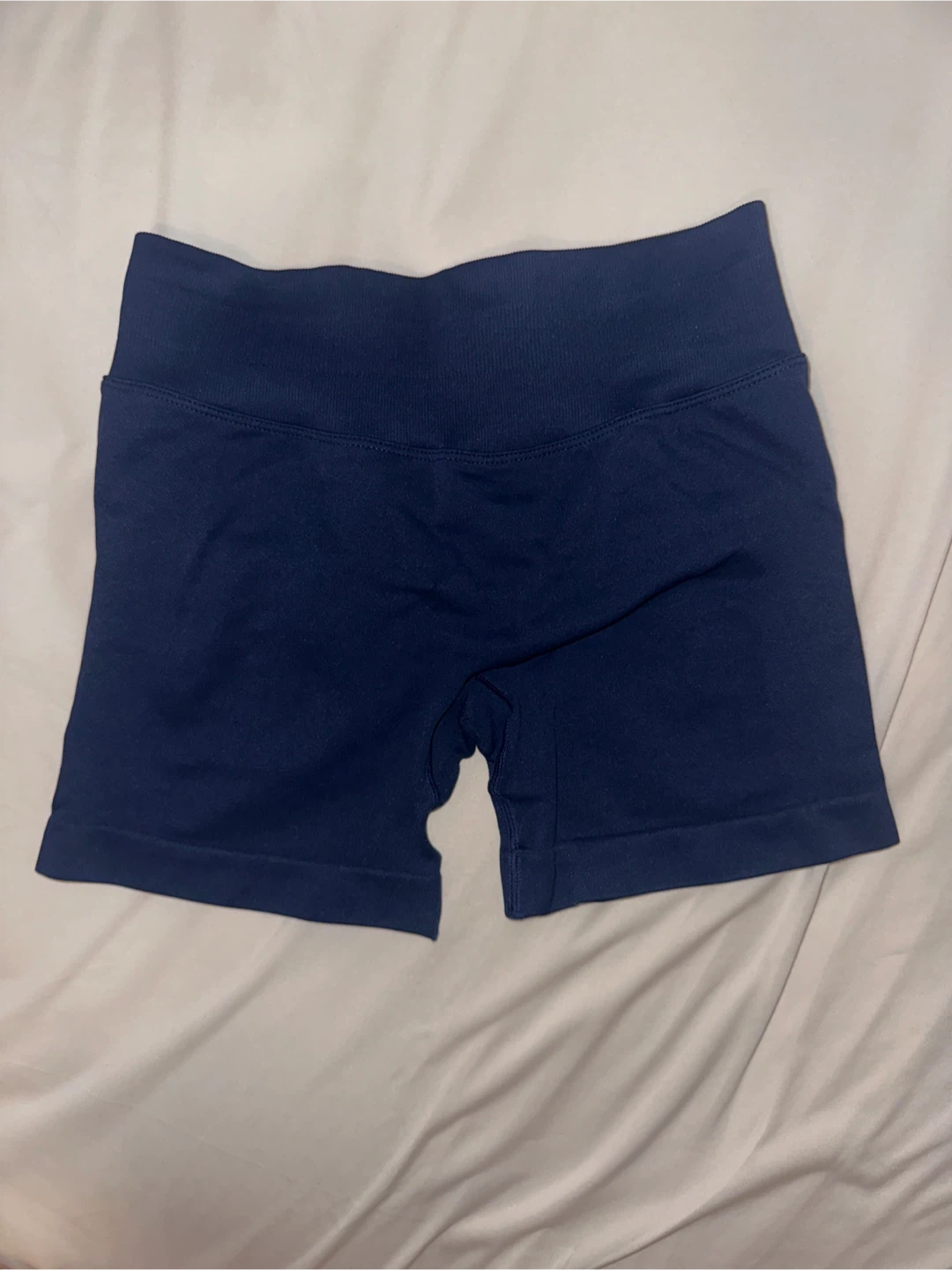 Cute Navy Blue Bikini Top & Shorts Workout Set - photo 3