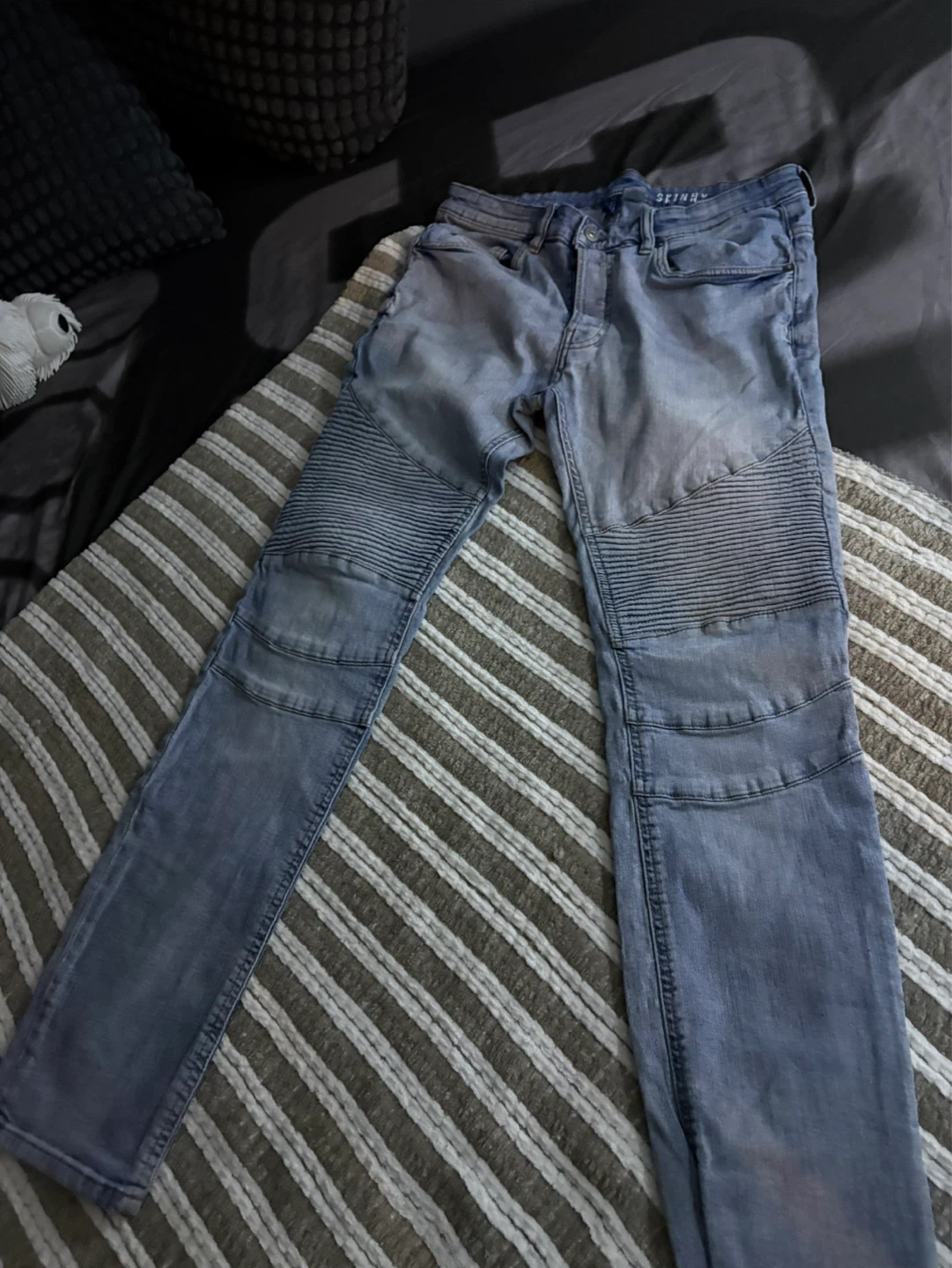 Boys' Skinny Fit Moto Jeans