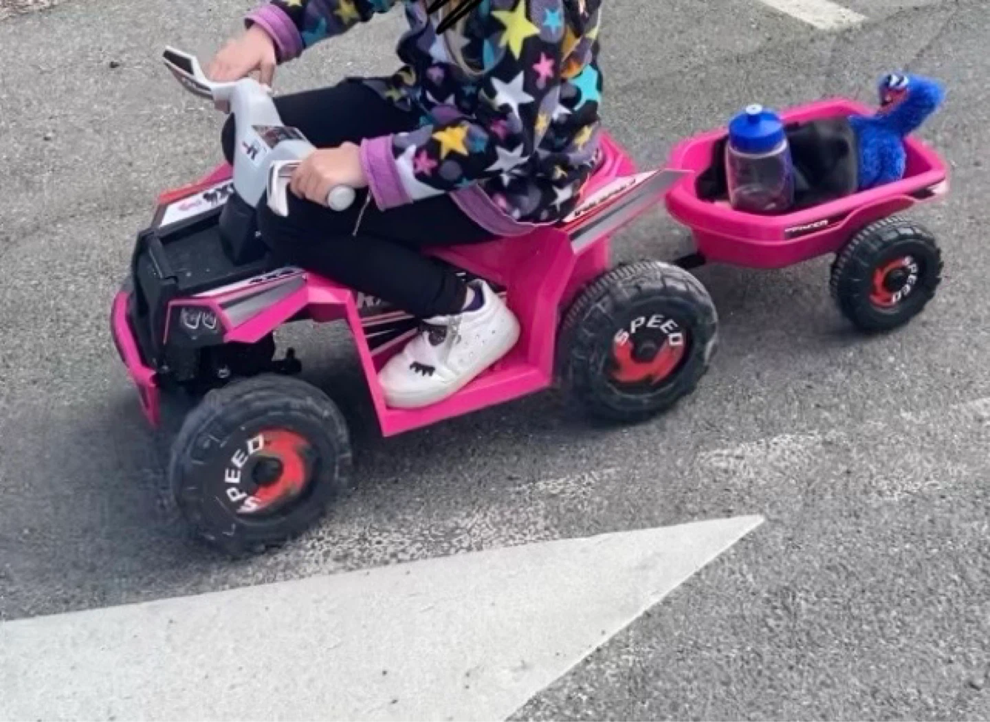 Pink Kids Ride-On ATV with Trailer - photo 5
