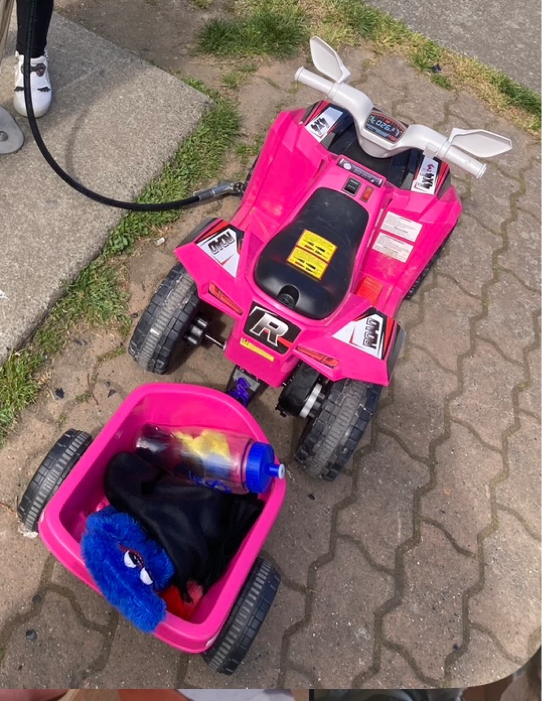 Pink Kids Ride-On ATV with Trailer - photo 4