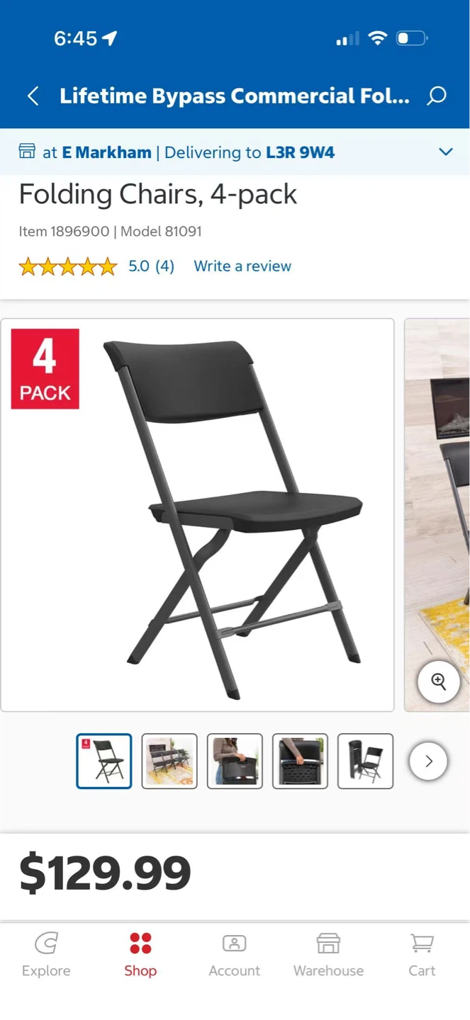 Lifetime Folding Chair - White - photo 5