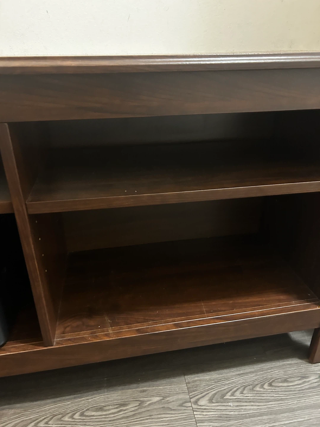 Dark Wood TV Stand with Shelves (50”x15”) - photo 5