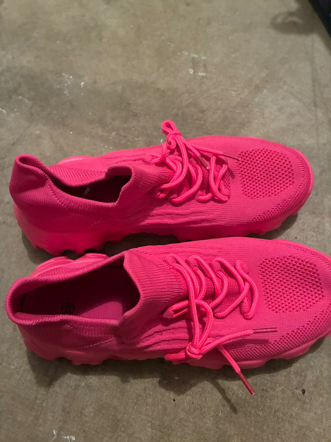 Bright Pink Knit Sneakers Size 42