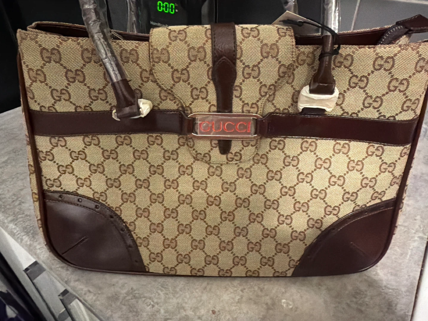 Gucci Monogram Tote Bag with Matching Wallet
