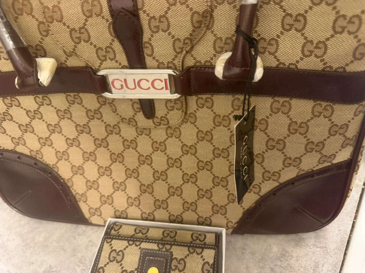 Gucci Monogram Tote Bag with Matching Wallet - photo 4