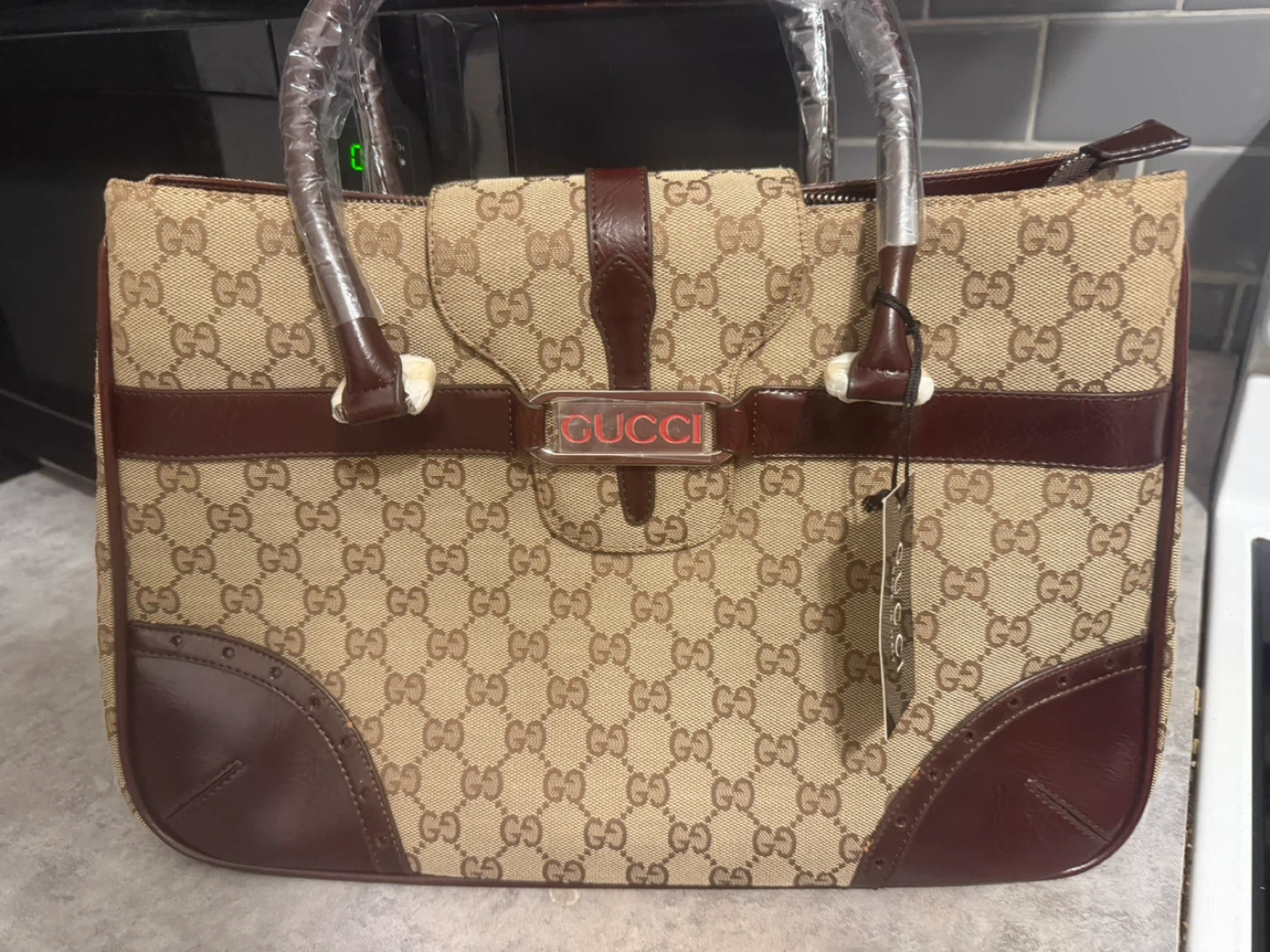 Gucci Monogram Tote Bag with Matching Wallet - photo 2