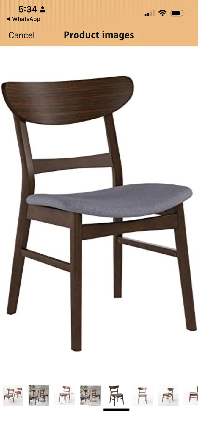 New Wooden Dining Chairs with Grey Upholstery $75 Each - photo 5