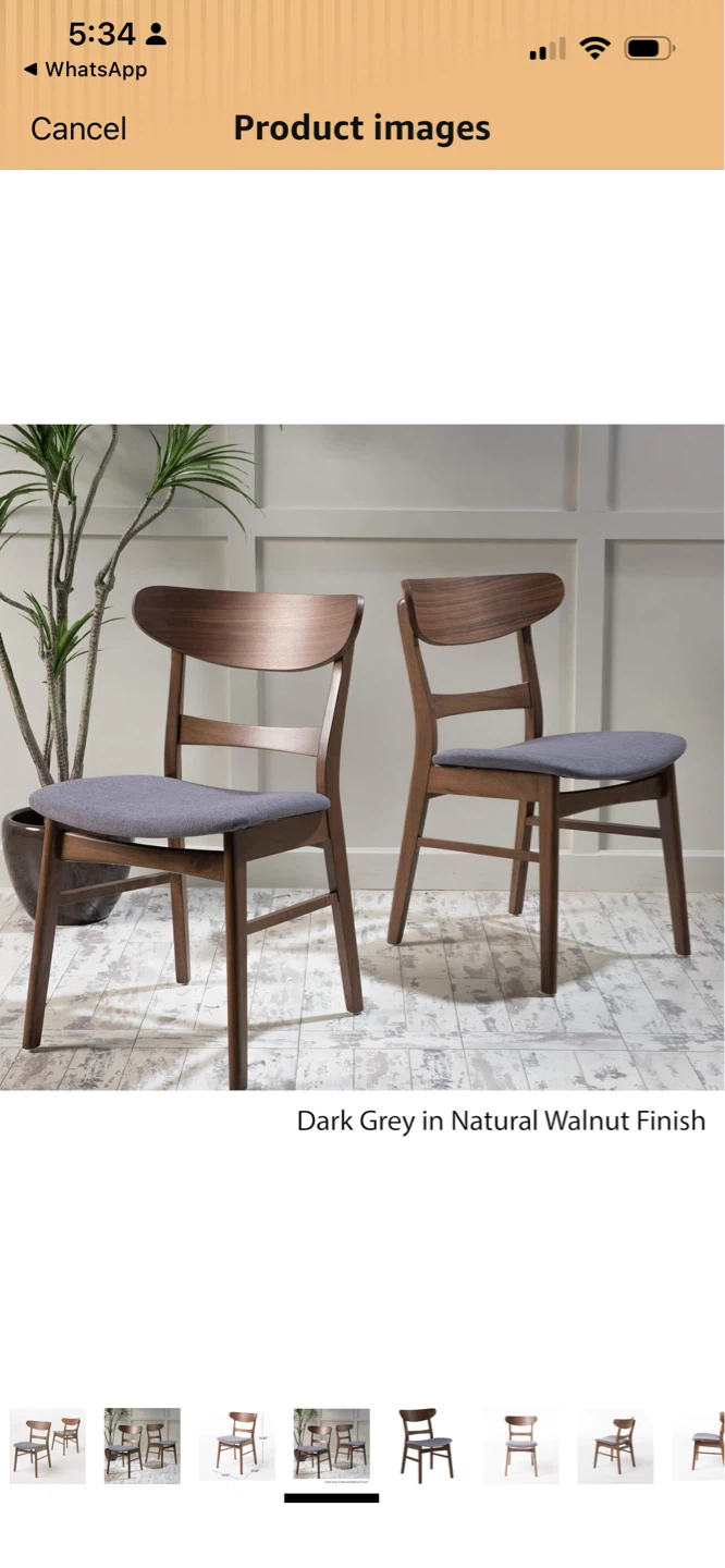 New Wooden Dining Chairs with Grey Upholstery $75 Each - photo 4