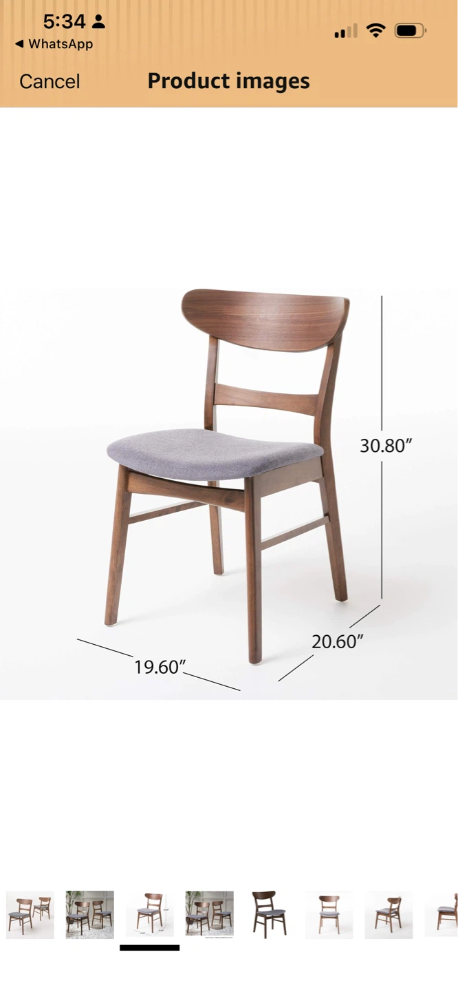New Wooden Dining Chairs with Grey Upholstery $75 Each - photo 3