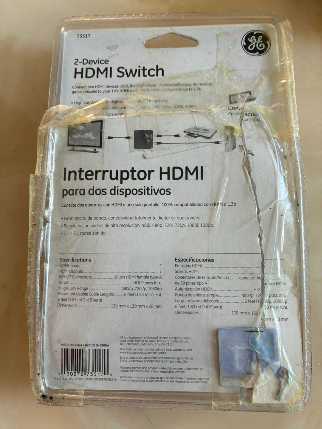 GE 2-Device HDMI Switch 73517 - photo 2
