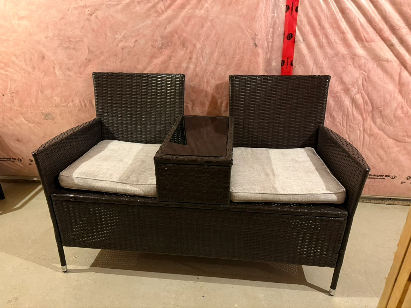 Outsunny 2 Seat Rattan Wicker Garden Bench