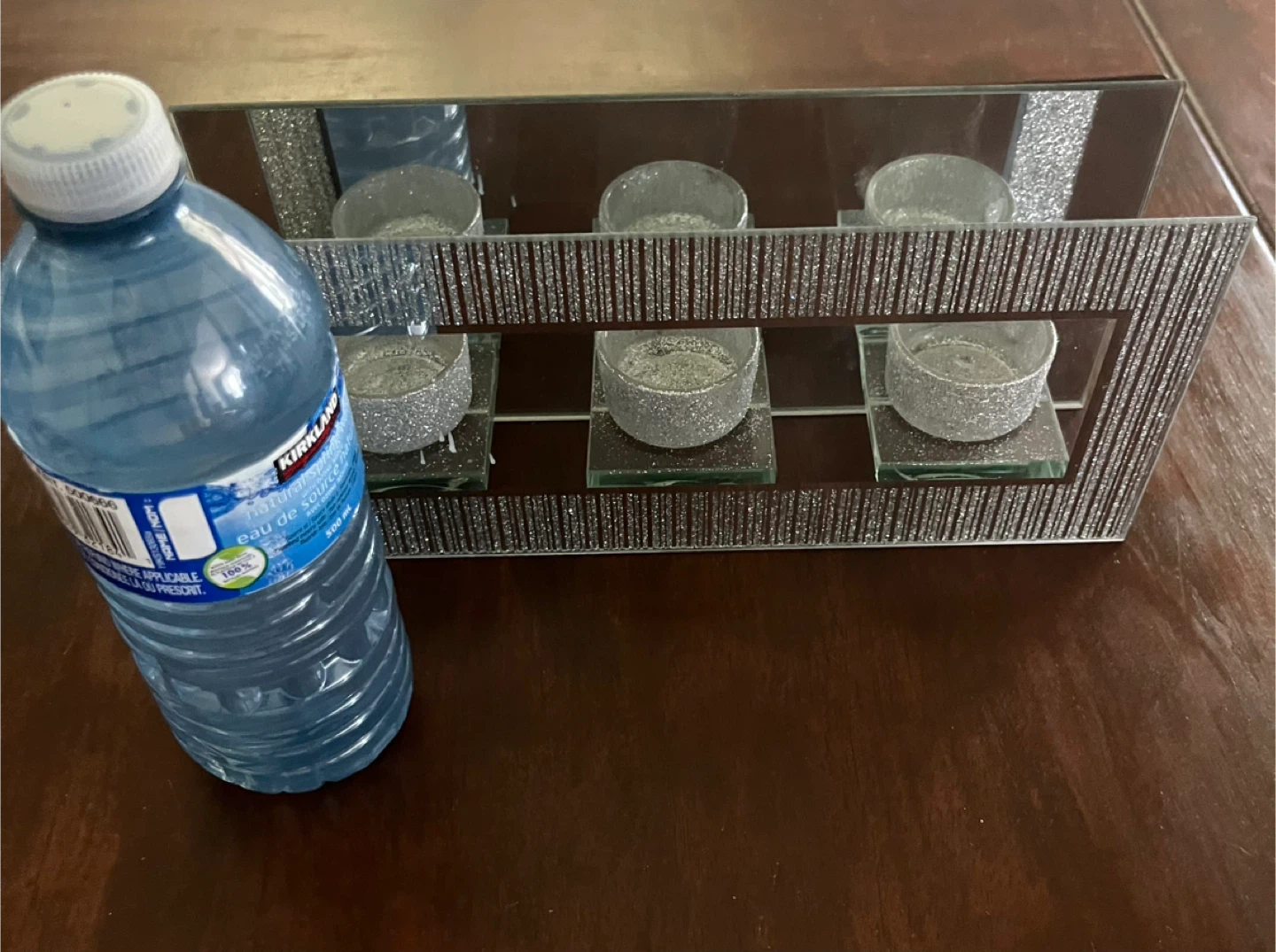 Sparkly Mirrored and glass candle holder - photo 4