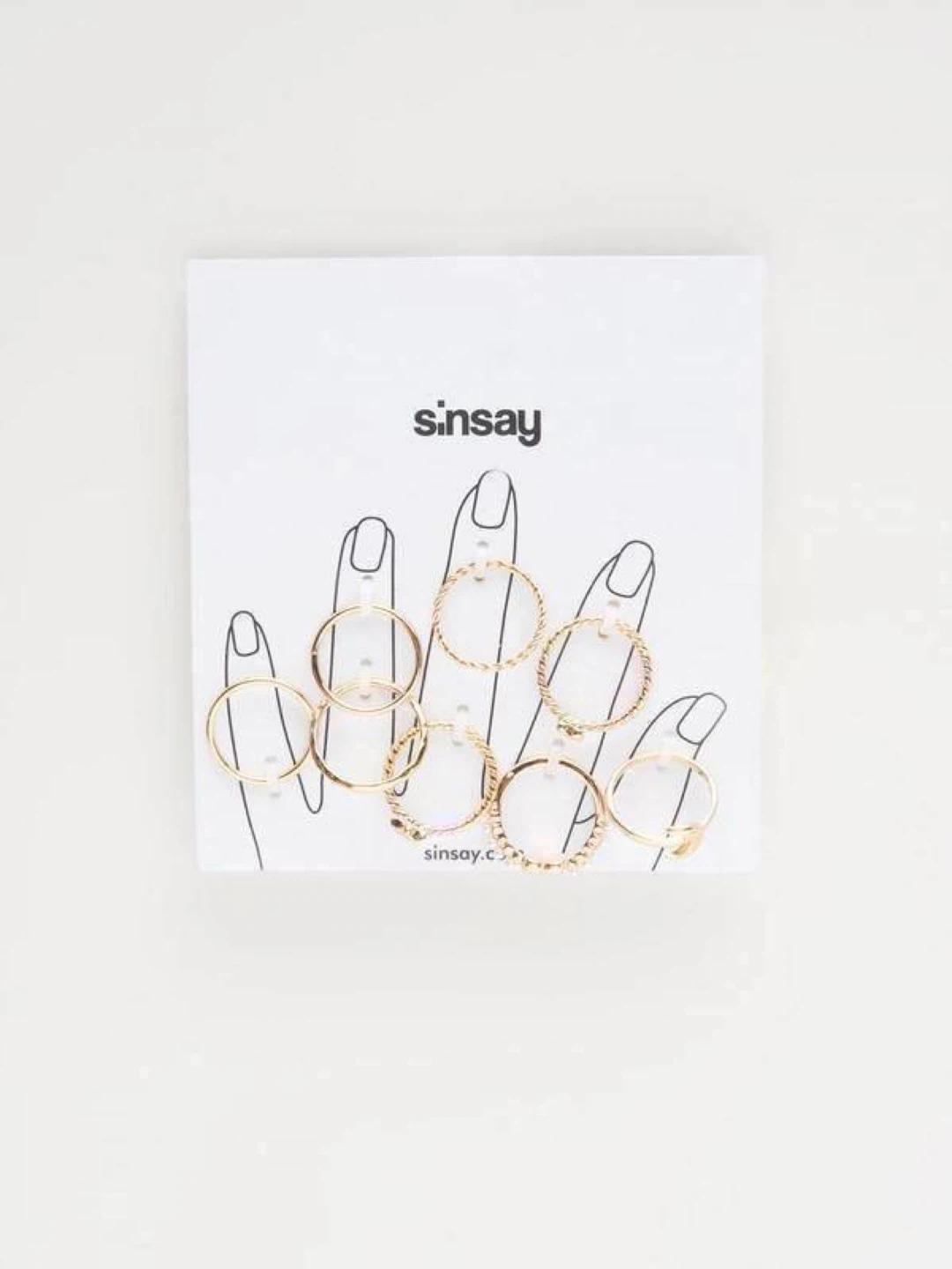 Sinsay Ring Set with Heart, Star & Moon (8 pcs) - photo 3
