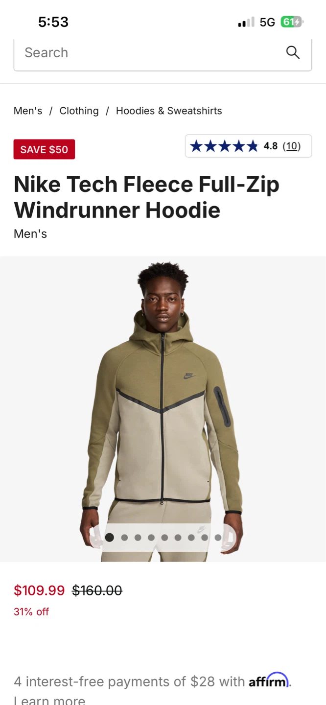 Nike Tech Fleece Full-Zip Windrunner Hoodie