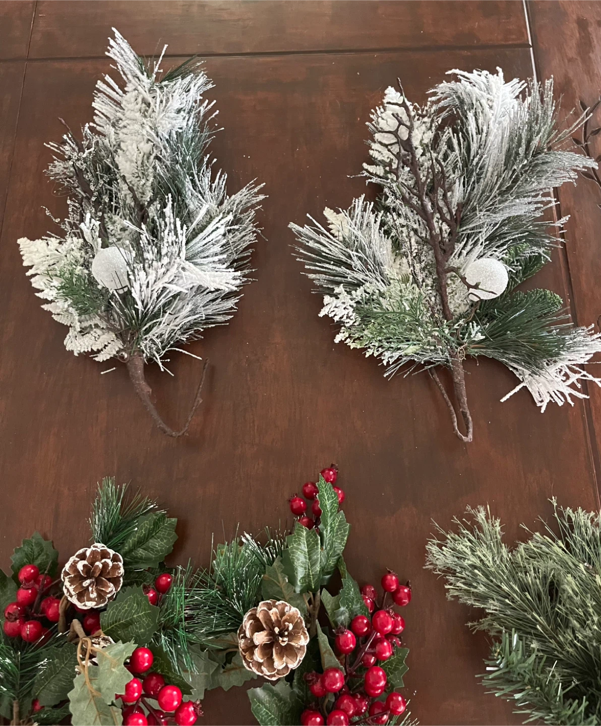 Christmas Floral Picks with Pinecones and Berries - photo 2