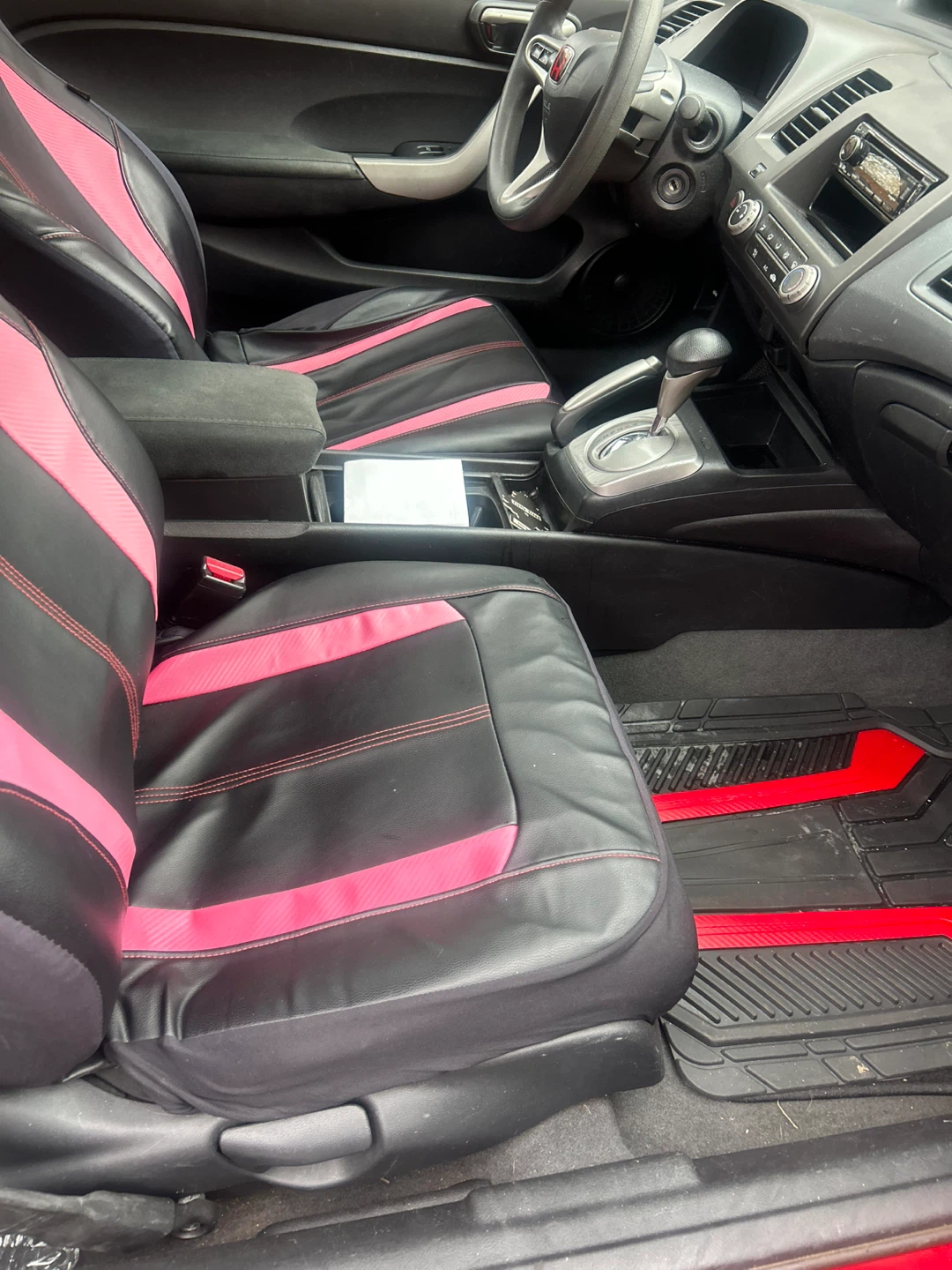 Red Honda Civic Coupe with Sunroof - photo 4