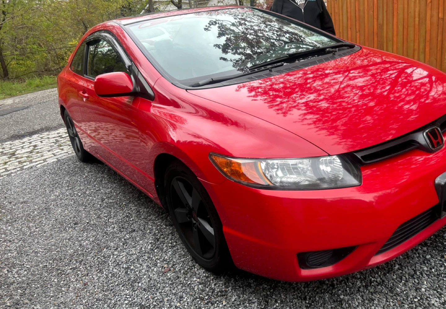 Red Honda Civic Coupe with Sunroof - photo 2