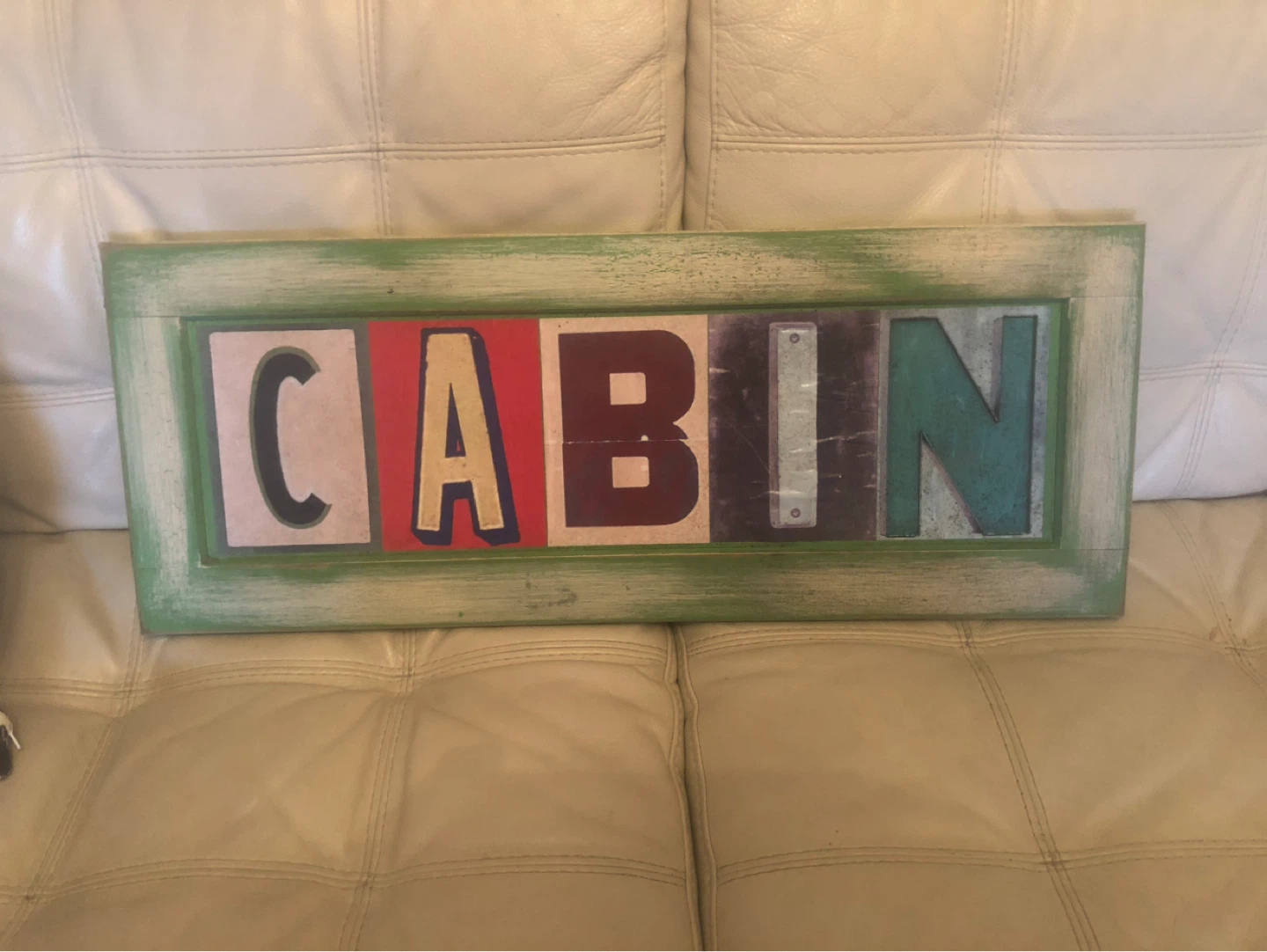 Wooden "CABIN" Wall Sign - photo 2