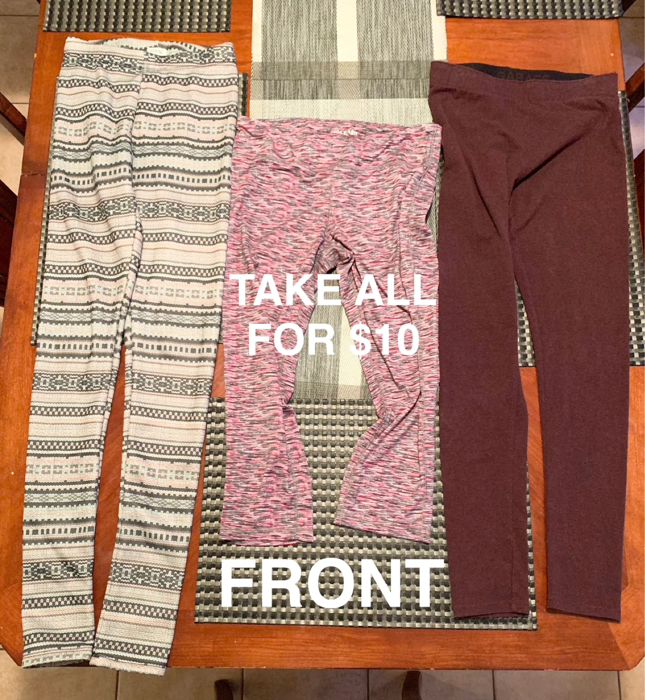 3 Leggings / Tights / Yoga Pants for $10 - small
