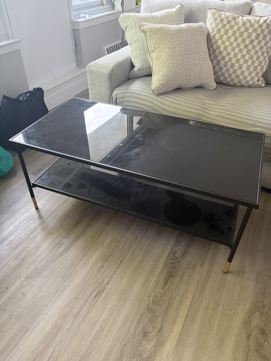 Black 2-Tier Coffee Table