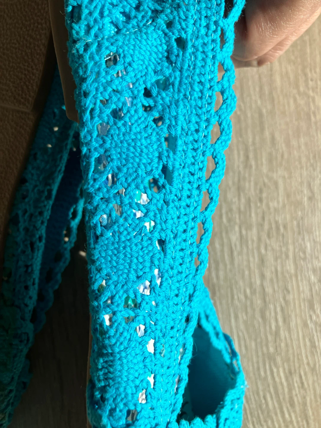 Turquoise Crochet Flats - photo 3