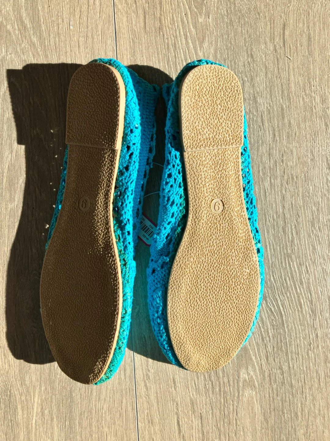 Turquoise Crochet Flats - photo 4