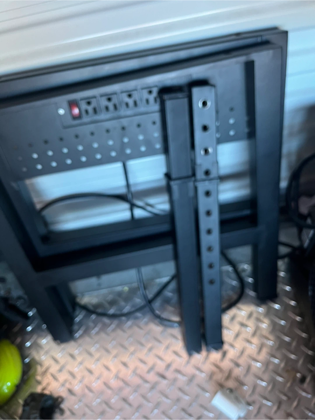 Adjustable Monitor Stand with Power Strip