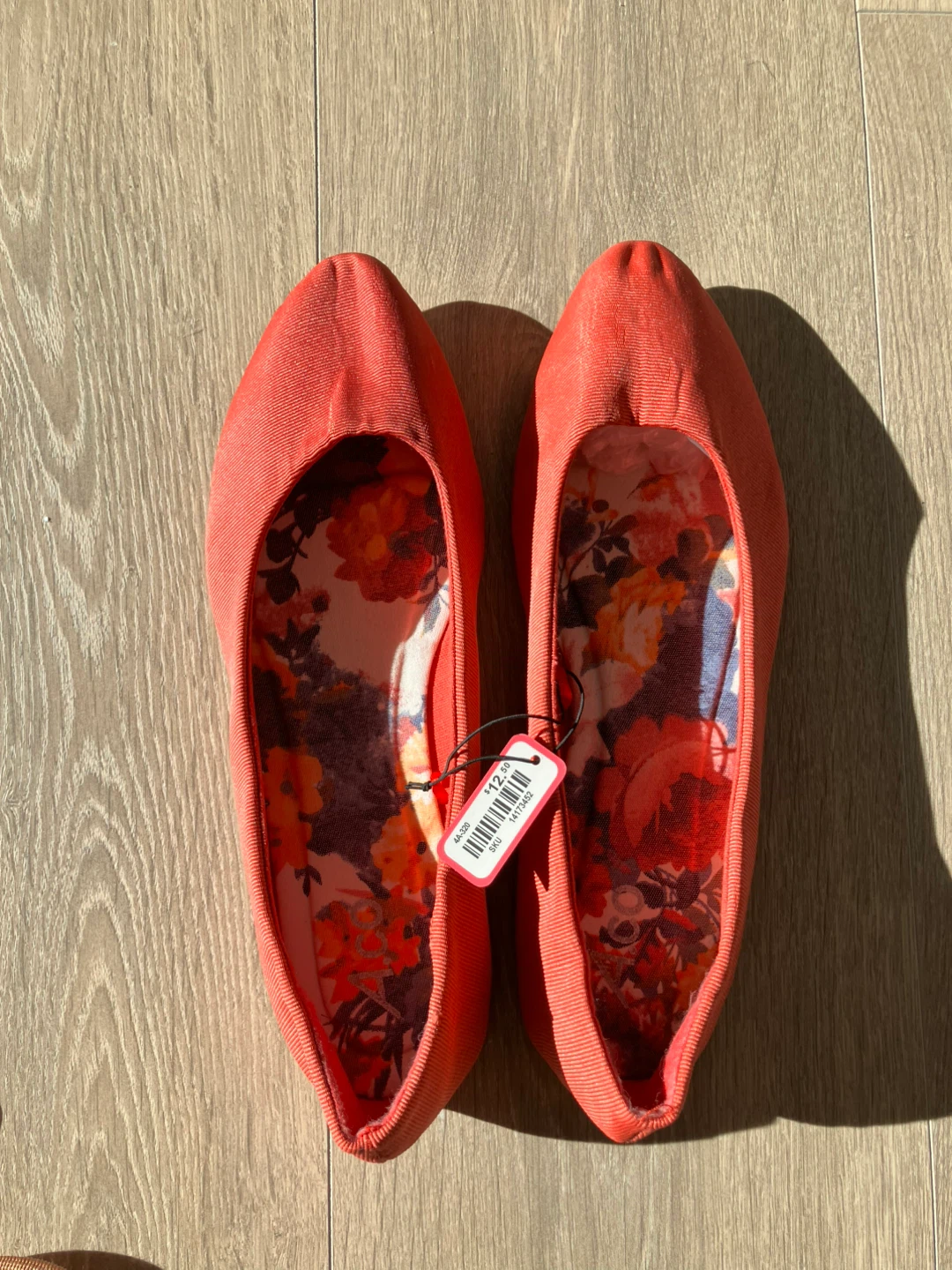 Coral Ballet Flats