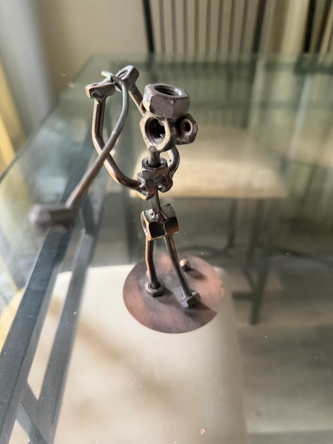 Metal Nut and Bolt Golfer Figurine - photo 2