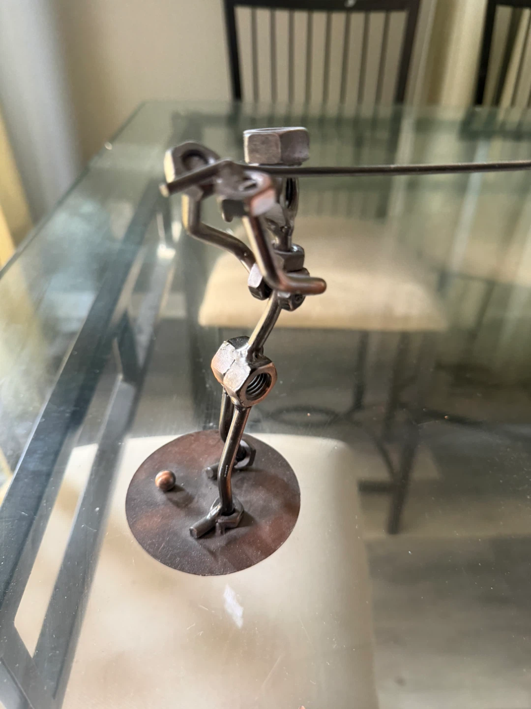 Metal Nut and Bolt Golfer Figurine - photo 3