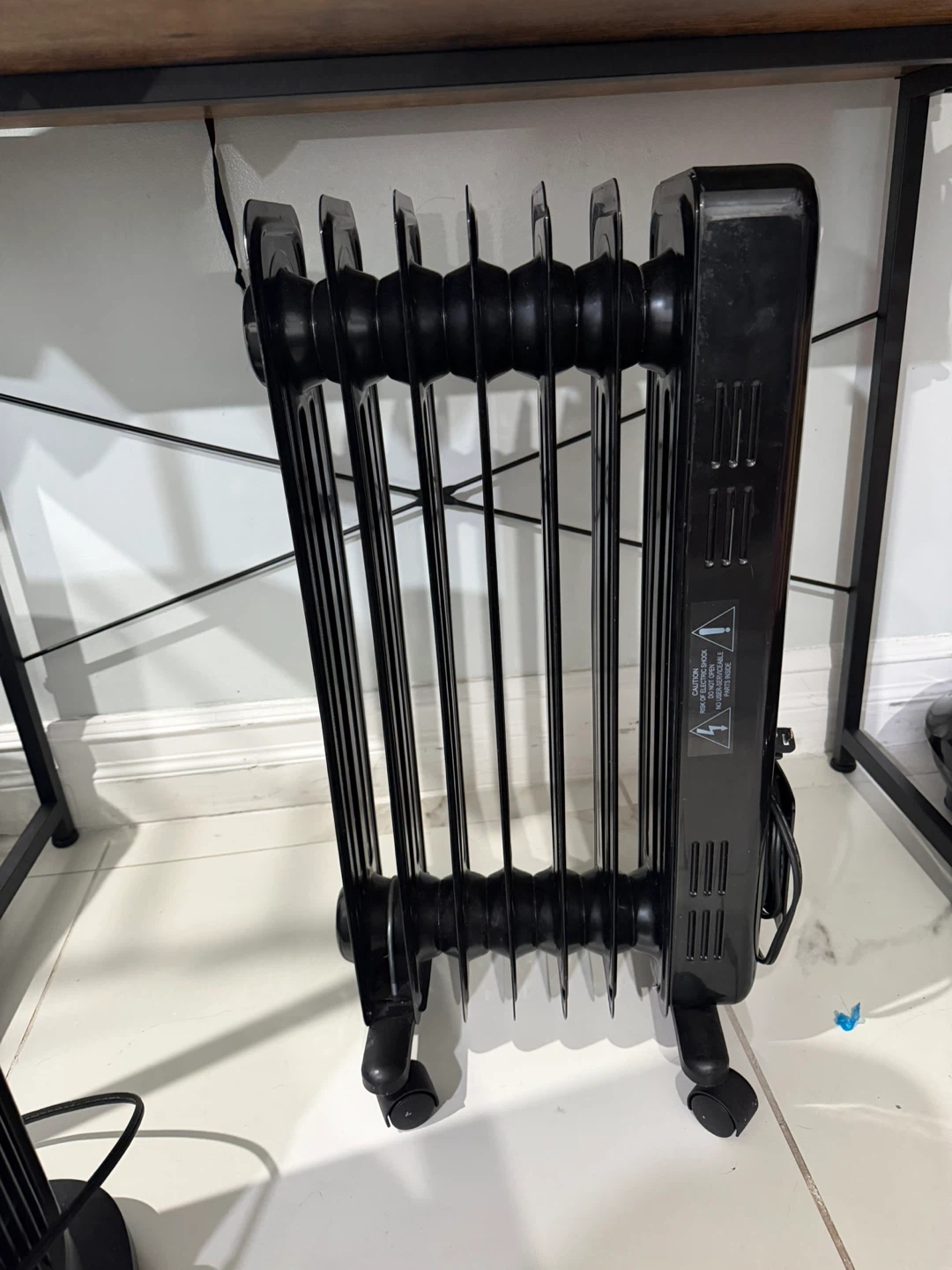 Black Oil-Filled Radiator Heater - photo 2