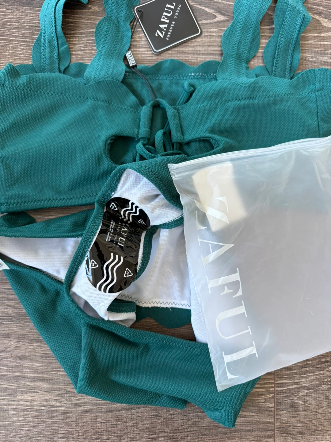 ZAFUL Teal Scalloped Bikini size large - photo 3