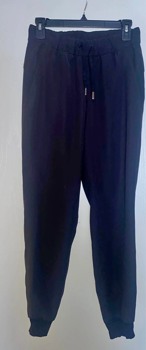 Black and Blue Lululemon Jogger Pants with Drawstring