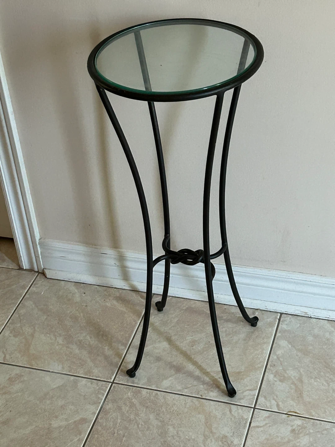Metal and Glass Pedestal Stand - photo 3