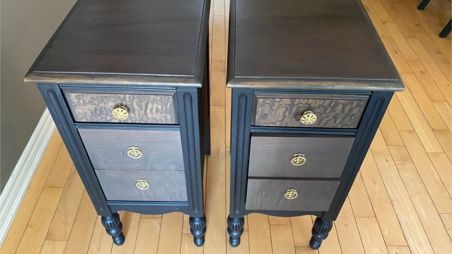 ✨ Walnut & Burl Accent Tables | Solid Wood Pair ✨ - photo 5