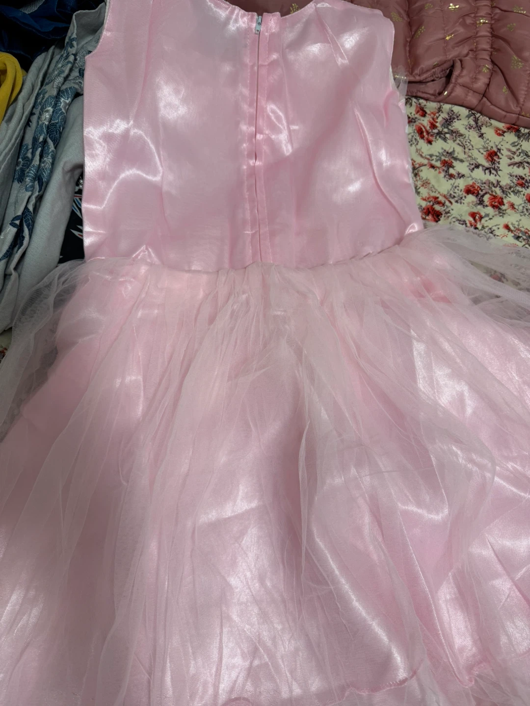 Pink Girls' Formal Dress with Floral Lace - photo 4