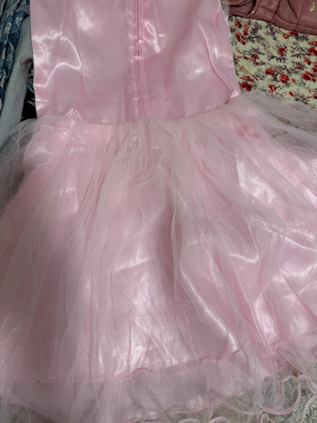 Pink Girls' Formal Dress with Floral Lace - photo 5