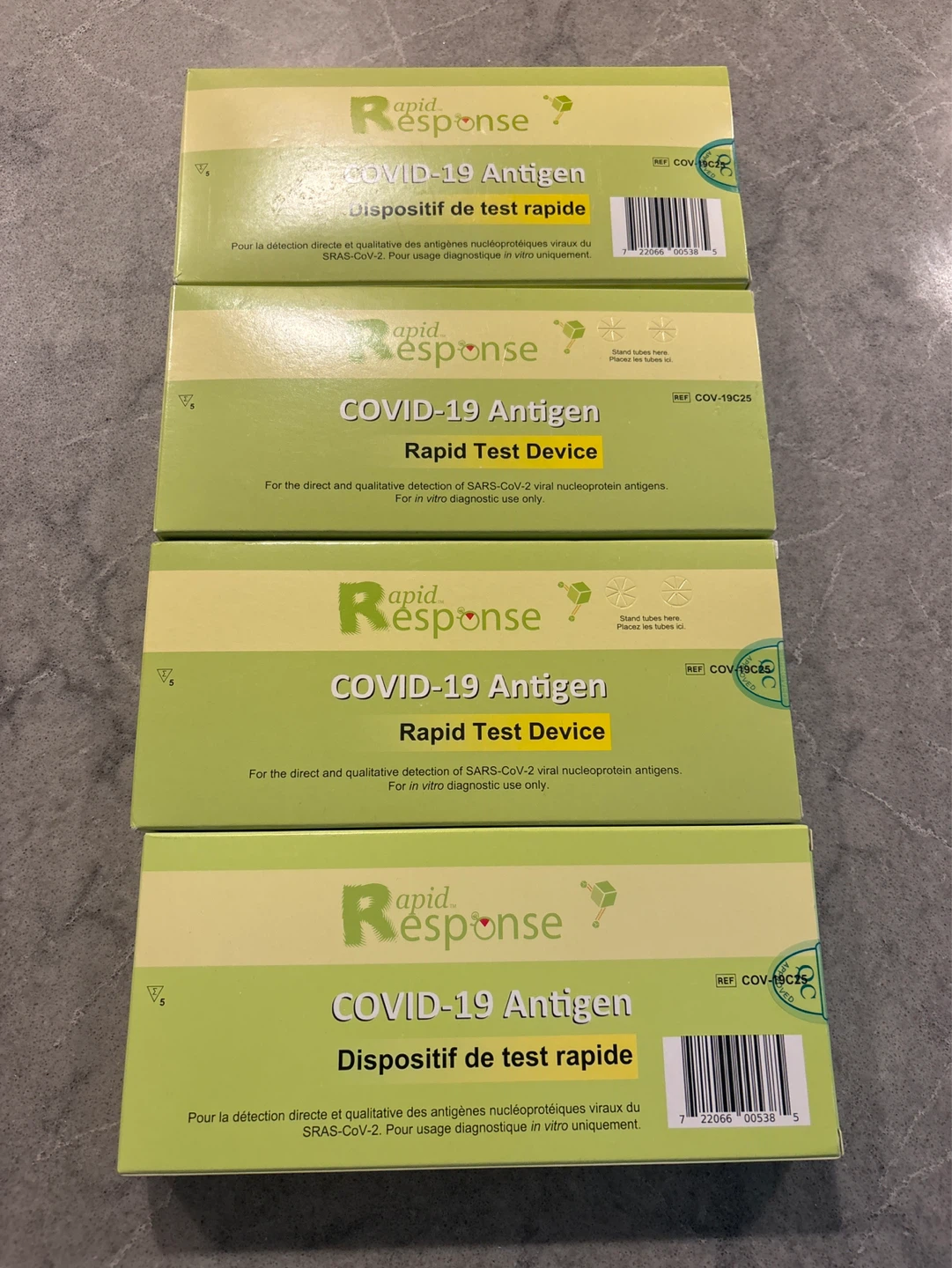 Rapid Response COVID-19 Antigen Rapid Test Device - Pack of 4