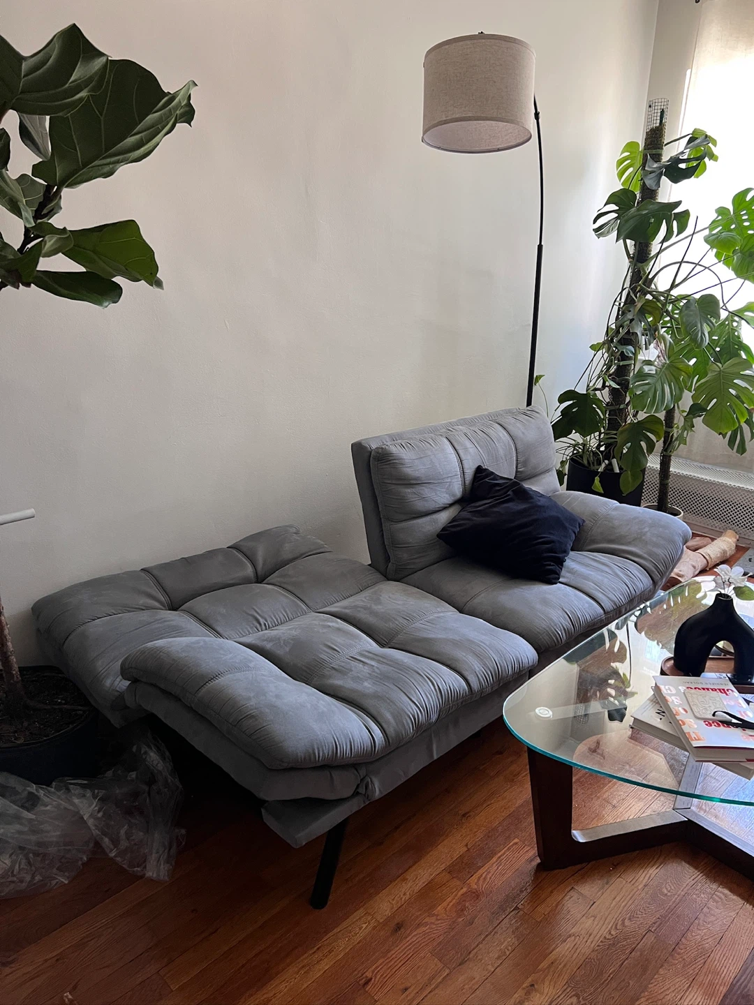 Grey Futon Sofa Bed - photo 3