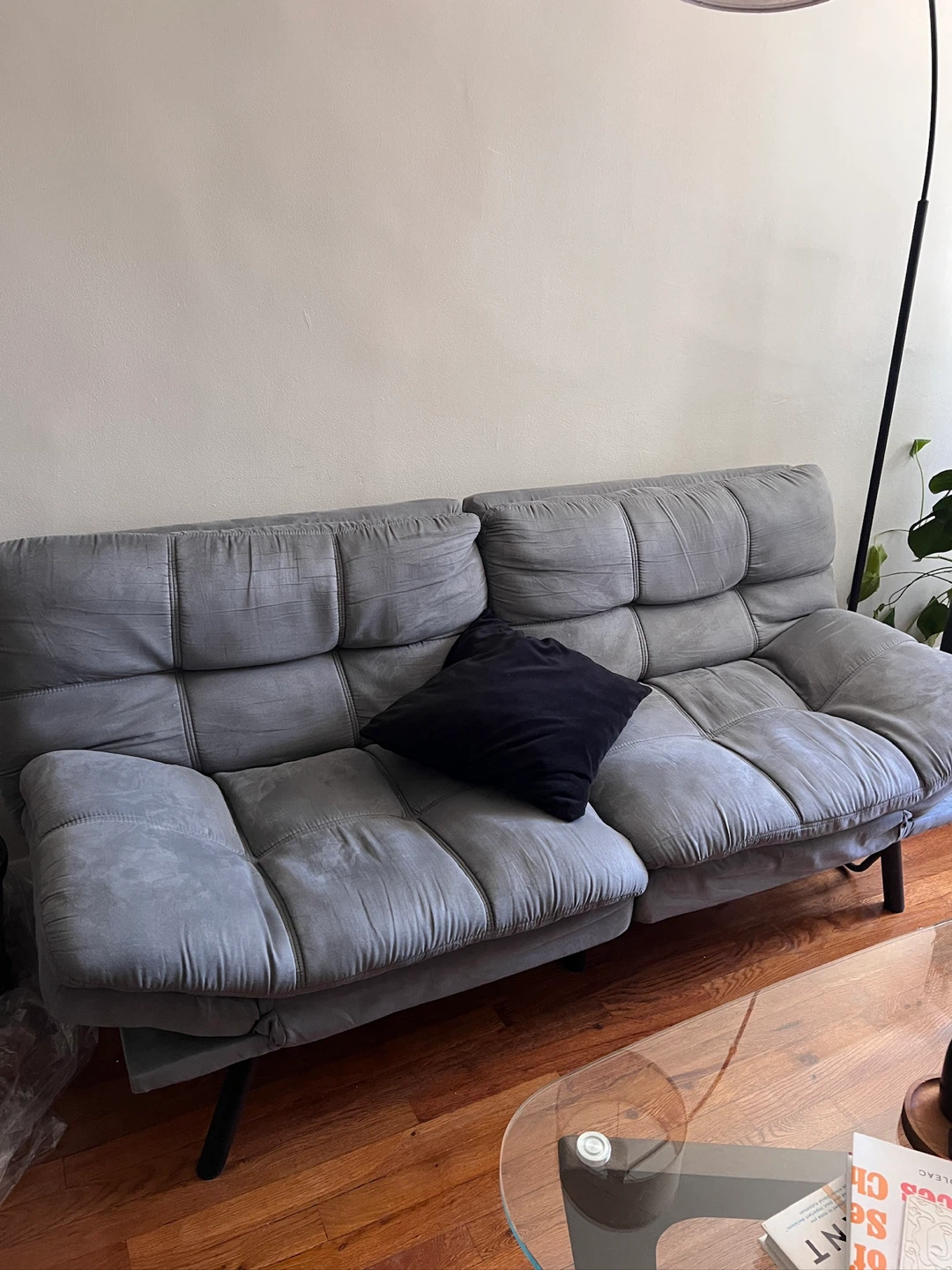 Grey Futon Sofa Bed - photo 2