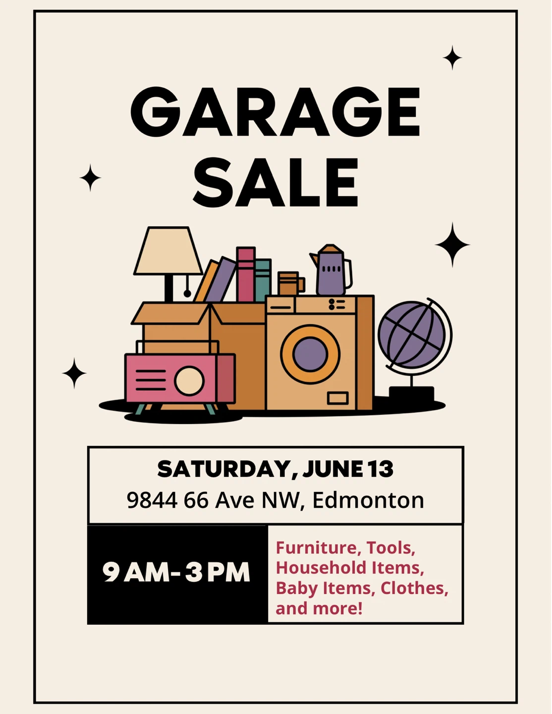 Garage Sale- 1 Day Only! June 13!
