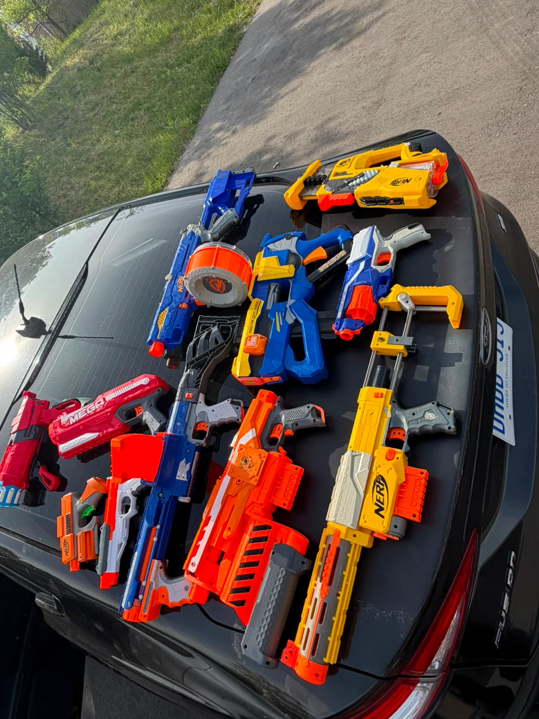 Collection of Nerf Blasters