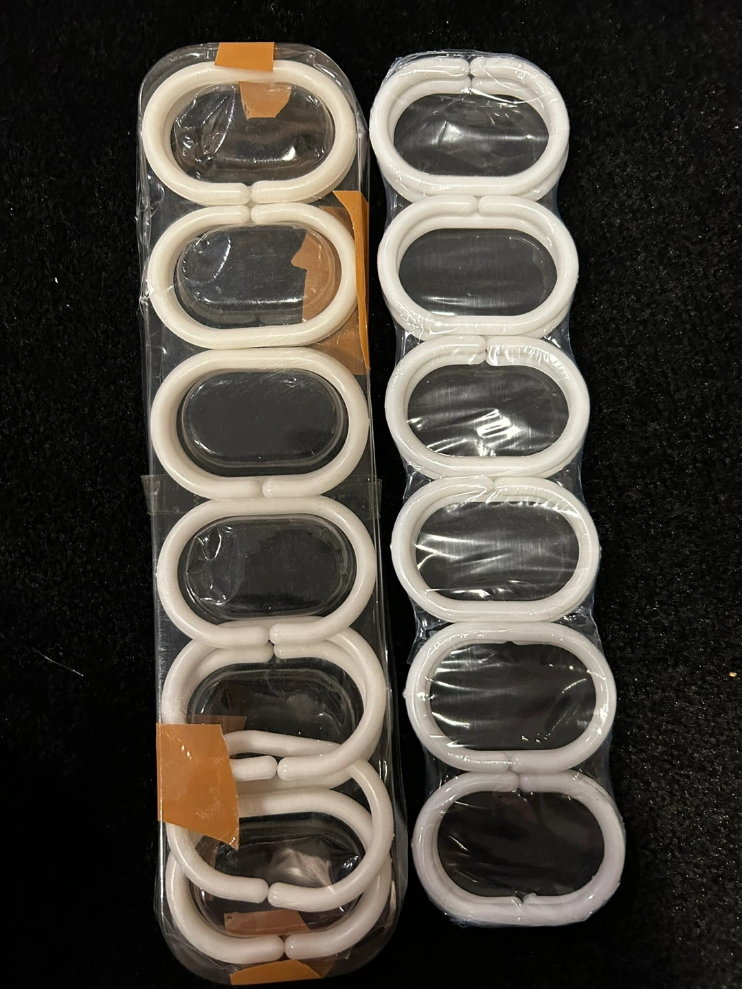 White Plastic Shower Curtain Rings