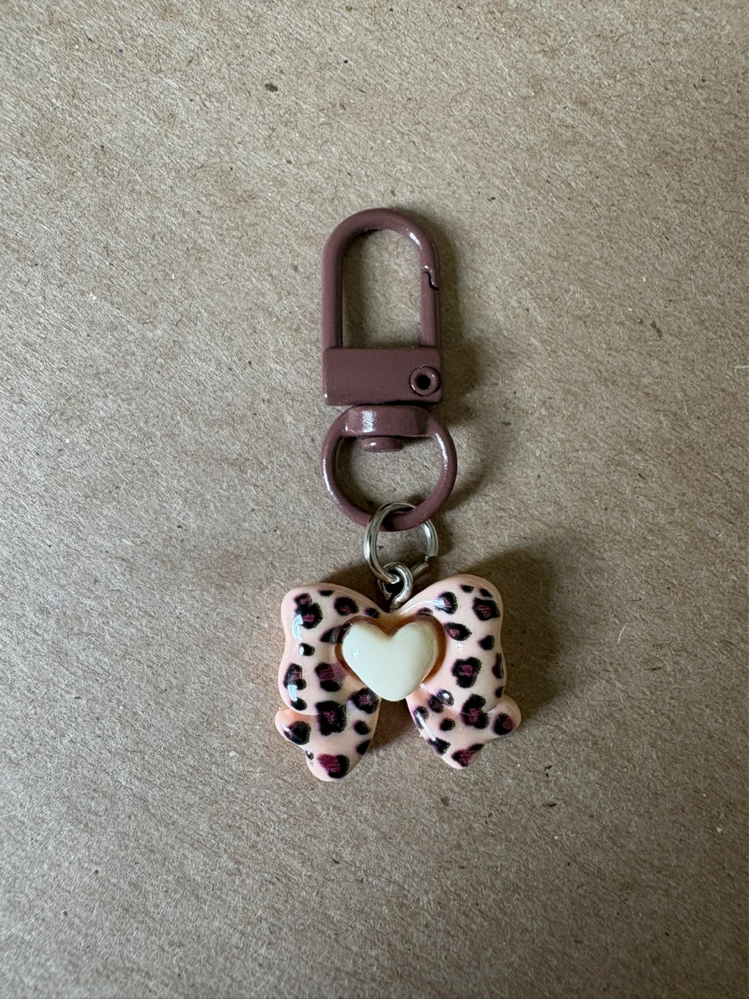 Bow and Heart Keychain
