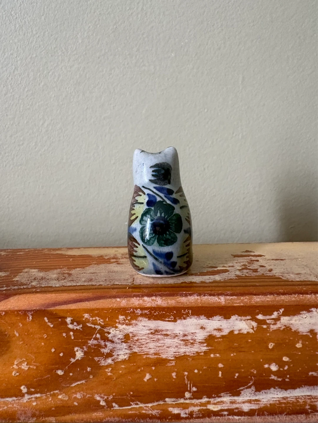 Hand-Painted Ceramic Cat Figurine - Mexico - photo 3