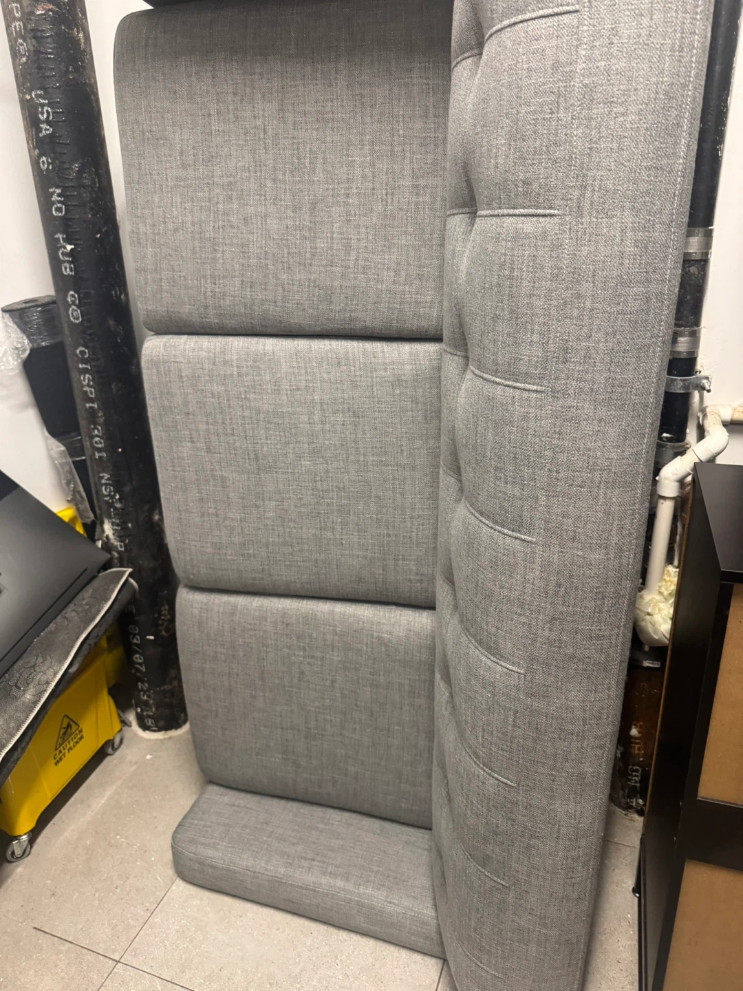 Gray Tufted Sofa