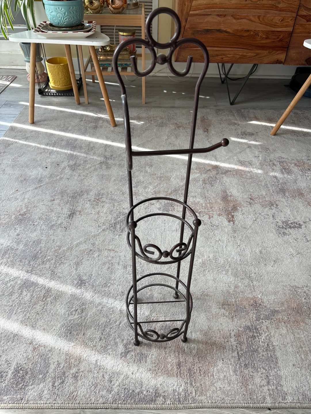 Metal Toilet Paper Holder with Storage - photo 2