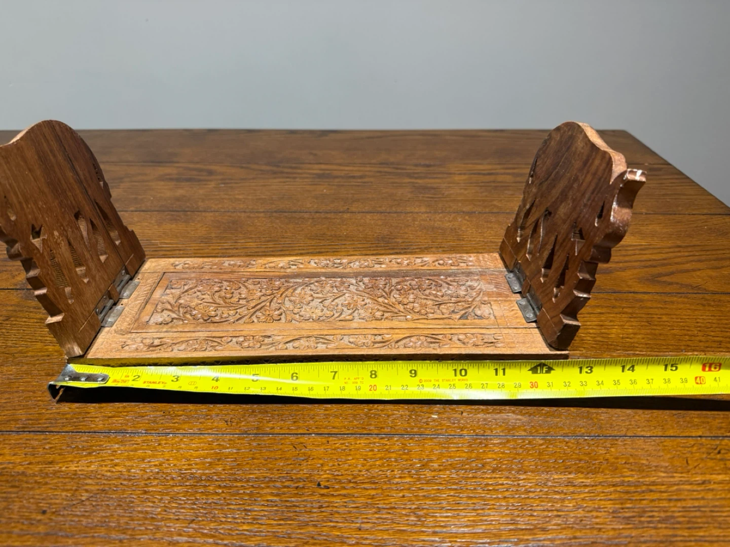 Vintage Carved Wood Book Stand - photo 2