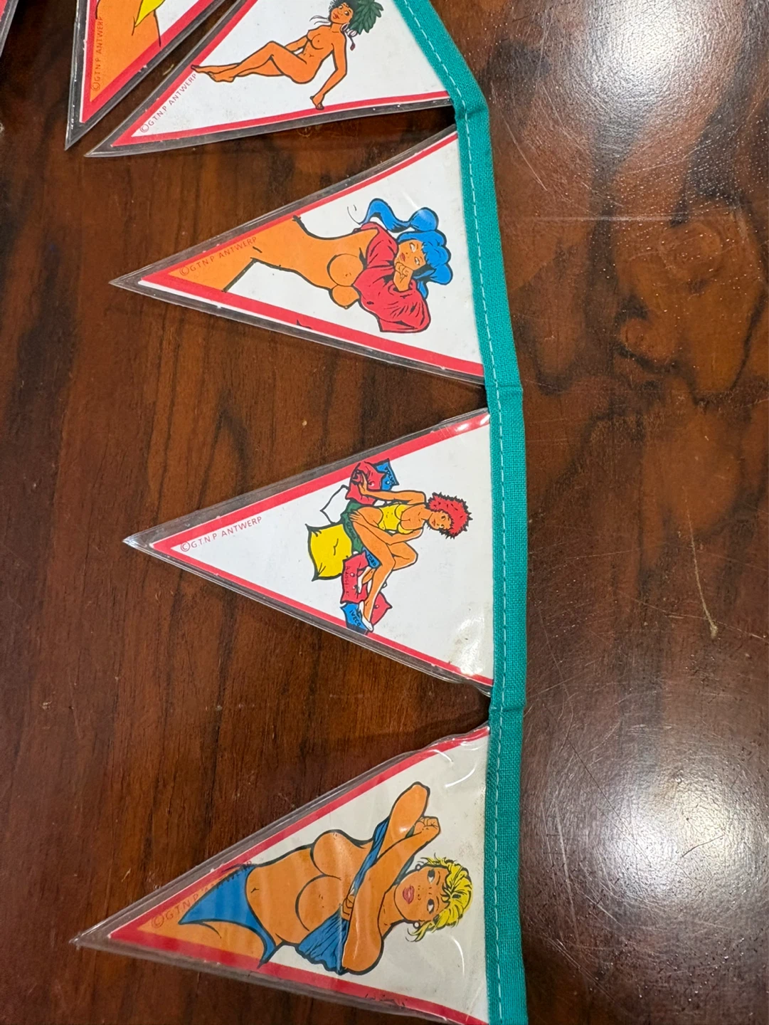 Vintage Bunting Flag Garland - Novelty Cartoon Graphics - photo 3