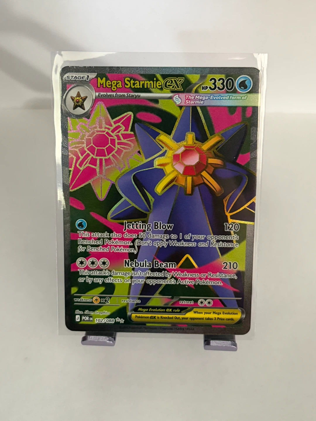 Pokemon Mega Starmie EX 102/088 Trading Card
